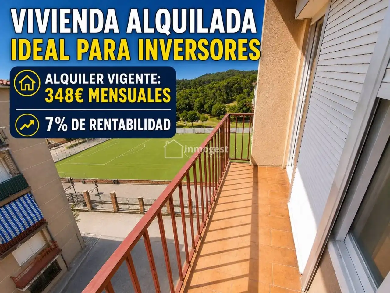 Vista exterior de Piso en venta en Girona con Calefacción, Amueblado y Balcón