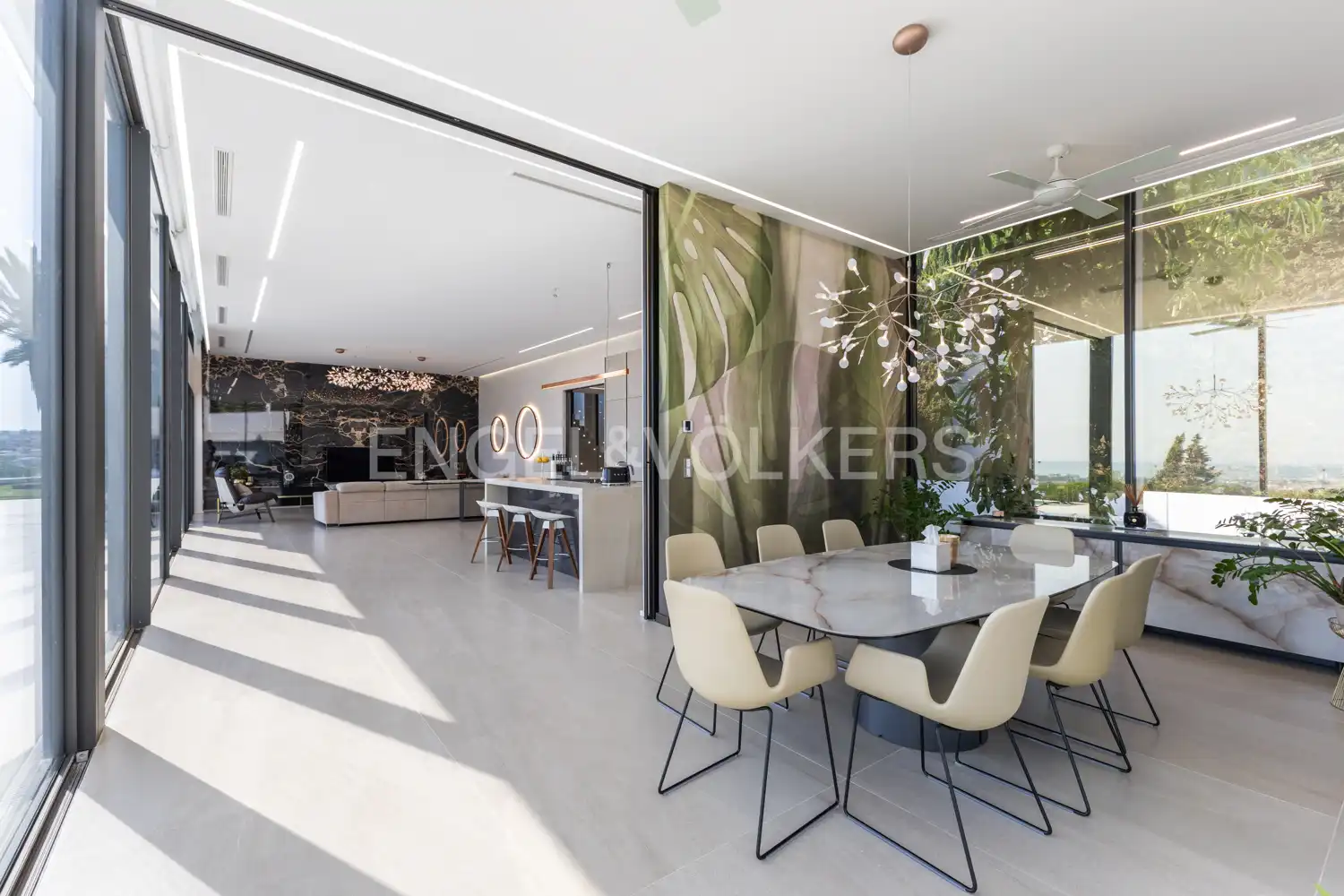 Esszimmer von Haus oder Chalet zur Miete in Dénia mit Klimaanlage, Heizung und Privatgarten