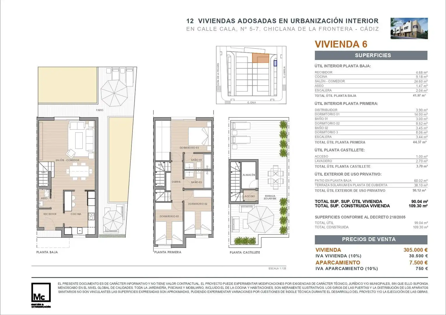 Casa adosada en venta en Chiclana de la Frontera