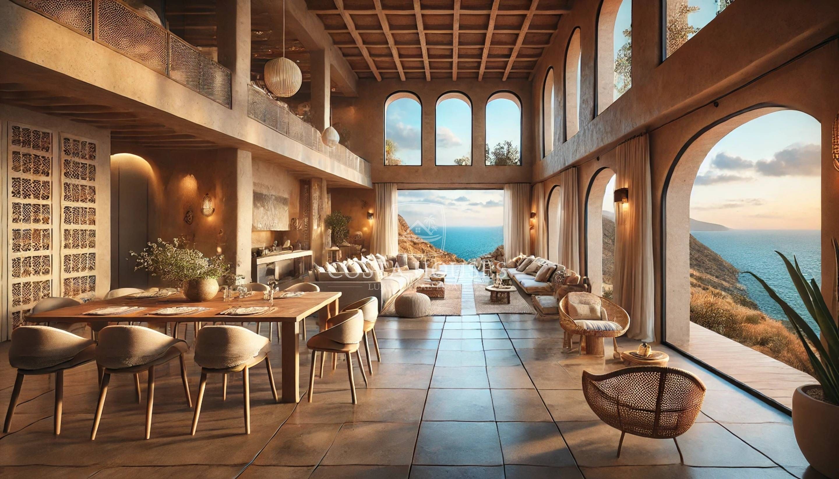 Sala d'estar de Casa o xalet en venda en Moraira amb Aire condicionat, Jardí privat i Terrassa