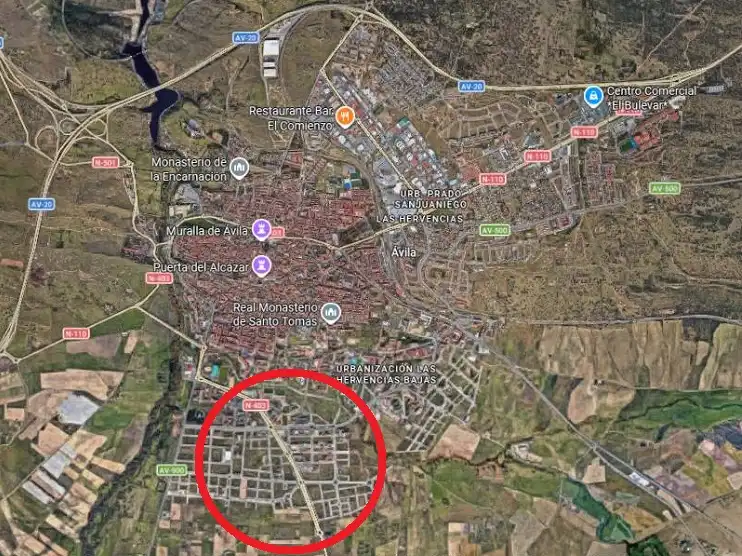Exterior view of Industrial land for sale in Ávila