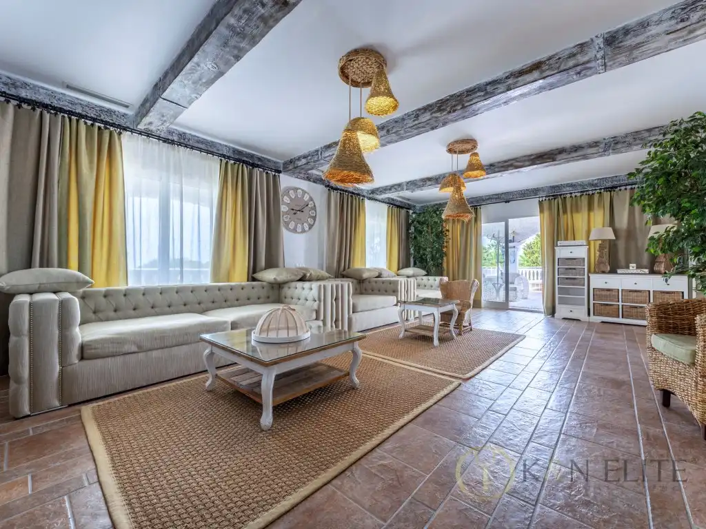 Sala de estar de Casa o chalet en venta en Moraira con Aire acondicionado, Jardín privado y Terraza