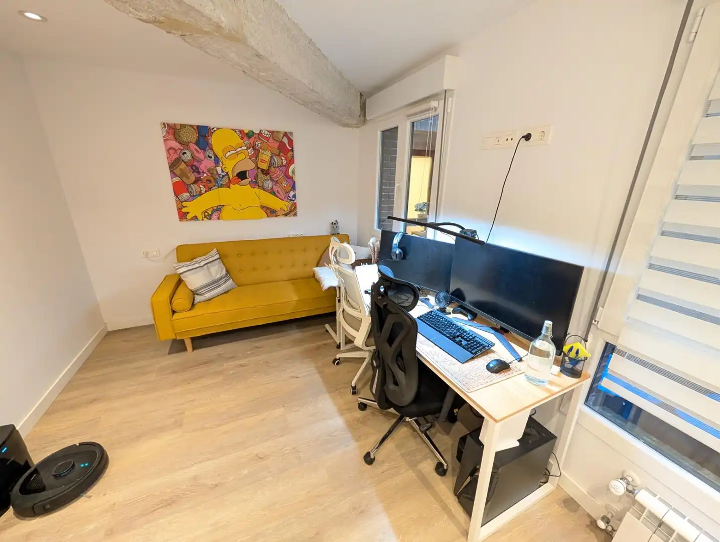 Sala de estar de Piso en venta en Oviedo  con Calefacción, Parquet y Terraza