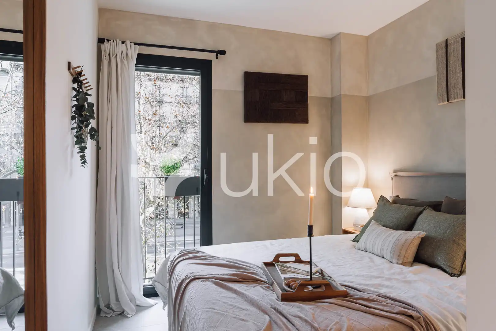 Schlafzimmer von Wohnungen zur Miete in Barcelona mit Klimaanlage, Heizung und Terrasse
