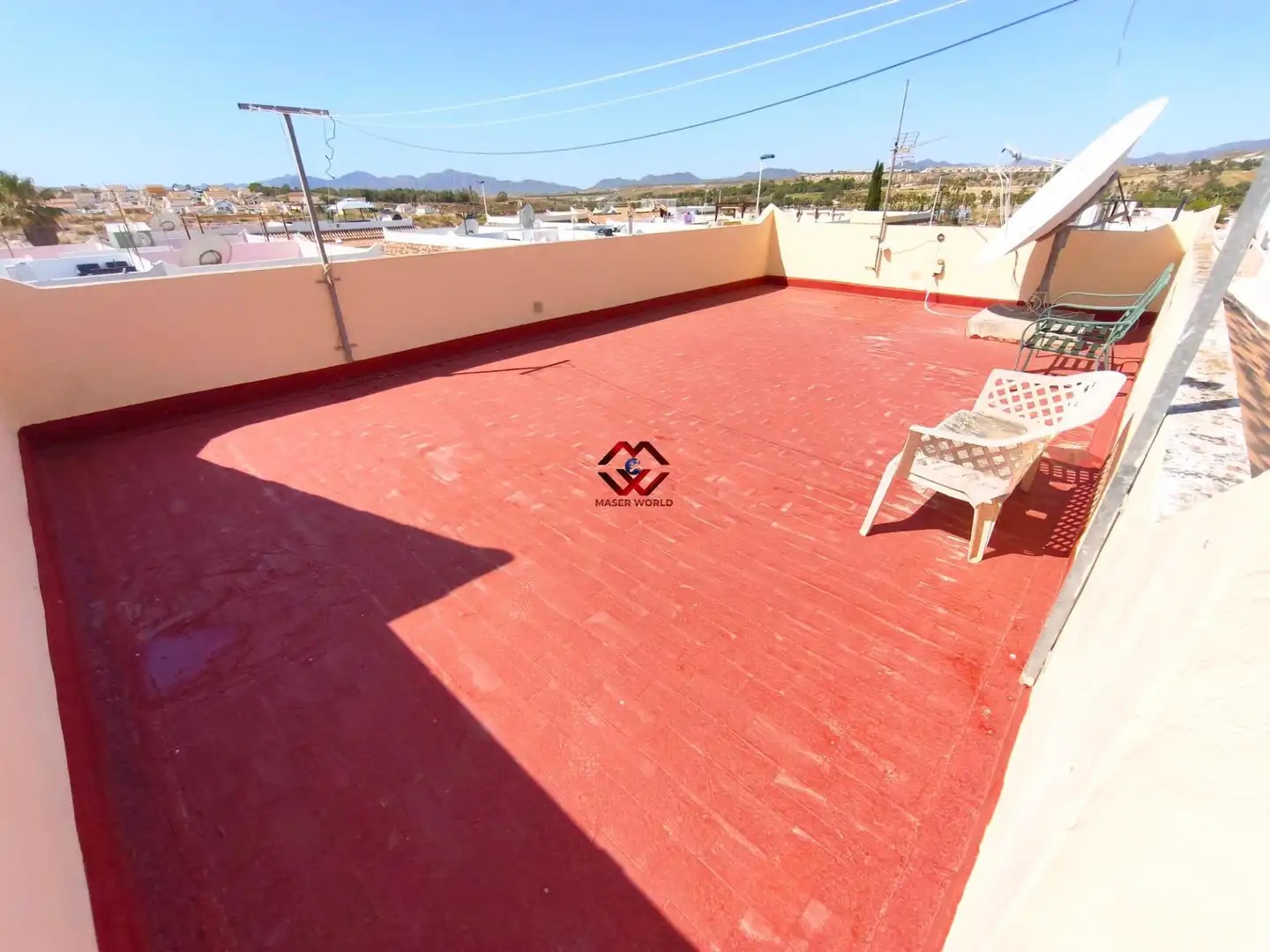 Terrassa de Casa adosada en venda en Mazarrón amb Aire condicionat, Calefacció i Jardí privat