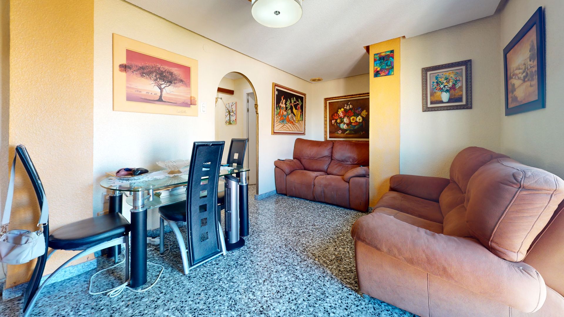 Sala de estar de Piso en venta en Elche / Elx con Amueblado y Balcón
