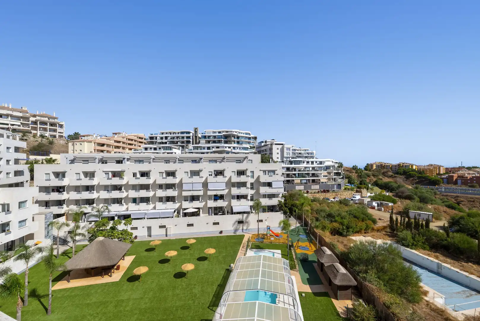 Exterior view of Attic for sale in Mijas  with Air Conditioner, Terrace and Swimming Pool