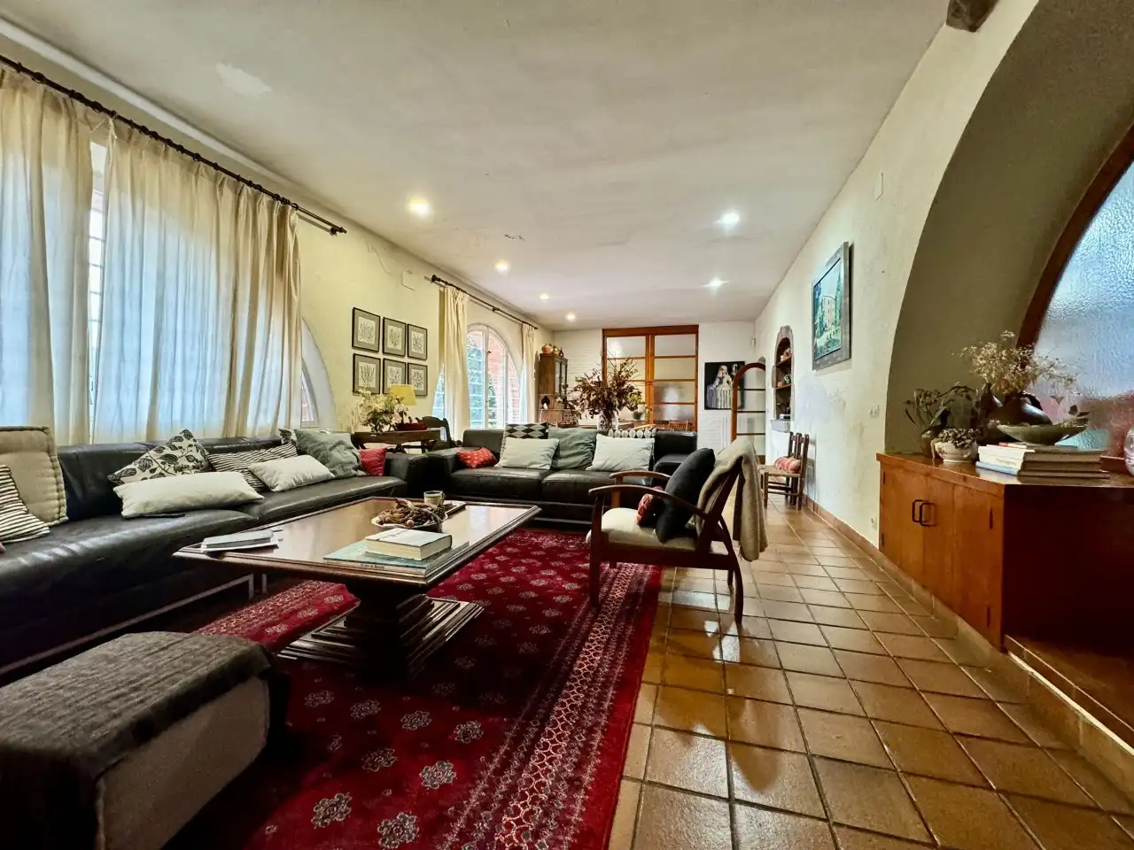 Living room of Country homes for sale in Anglès  with Private garden, Terrace and Swimming Pool
