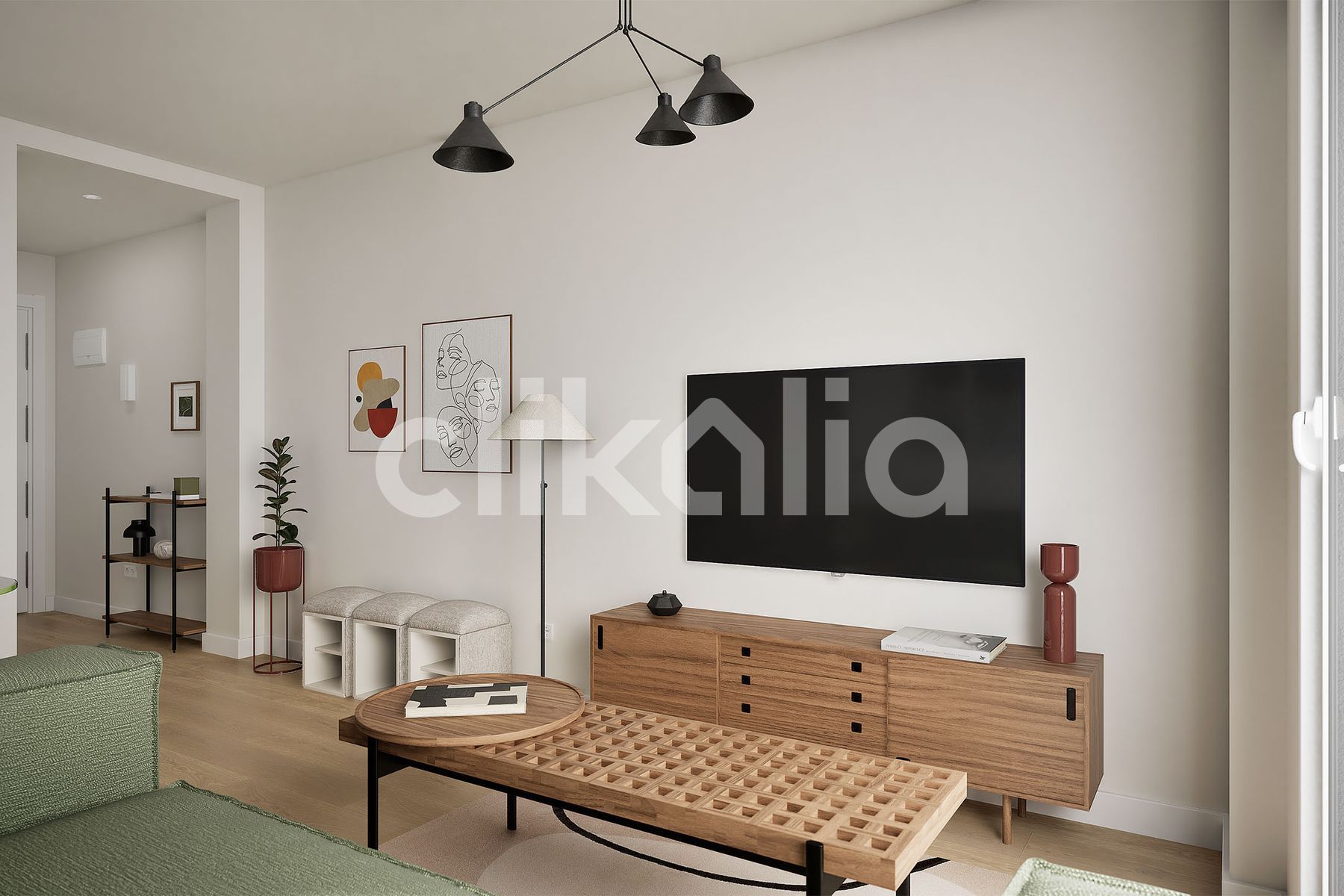 Living room of Flat for sale in Málaga Capital  with Air Conditioner, Terrace and Balcony