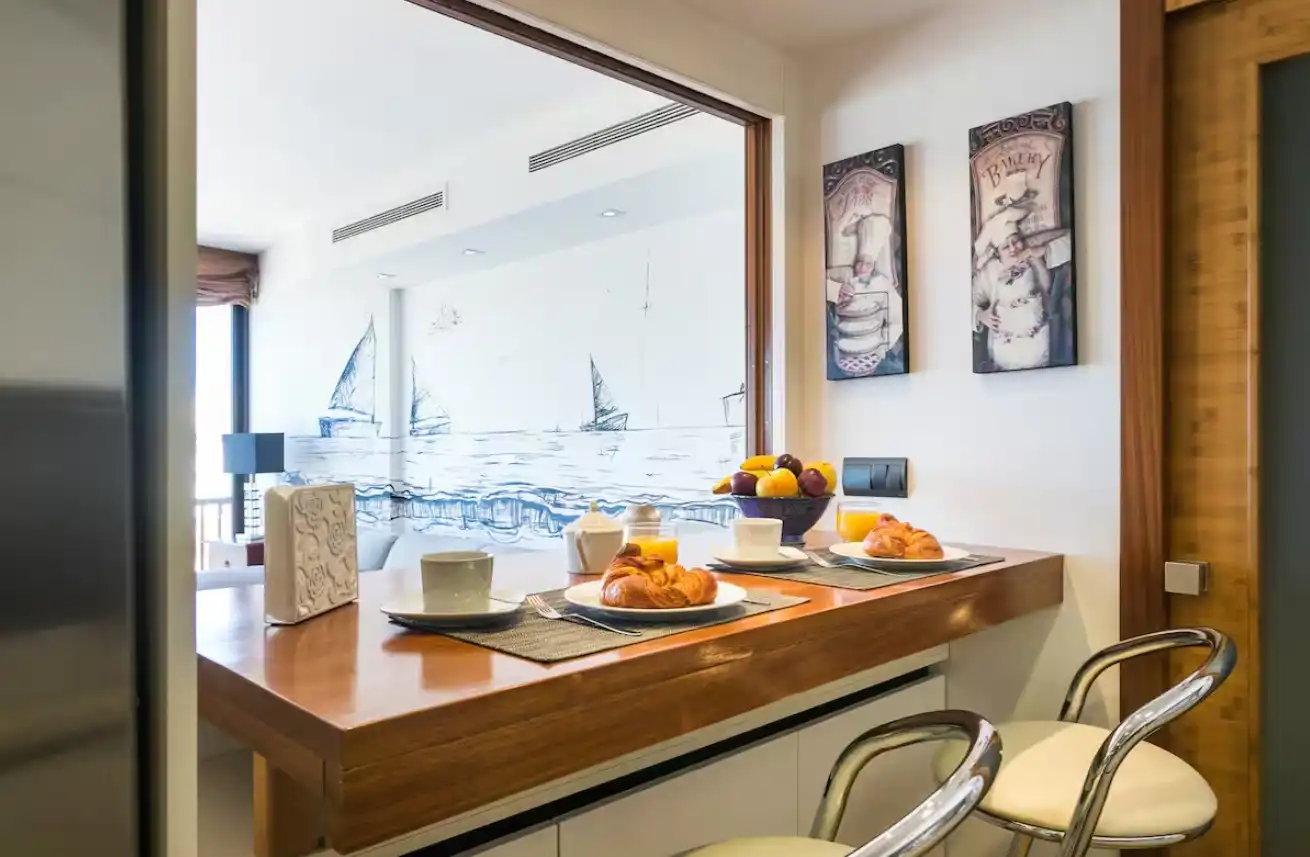 Comedor de Apartamento de alquiler en Alicante / Alacant con Aire acondicionado, Calefacción y Parquet