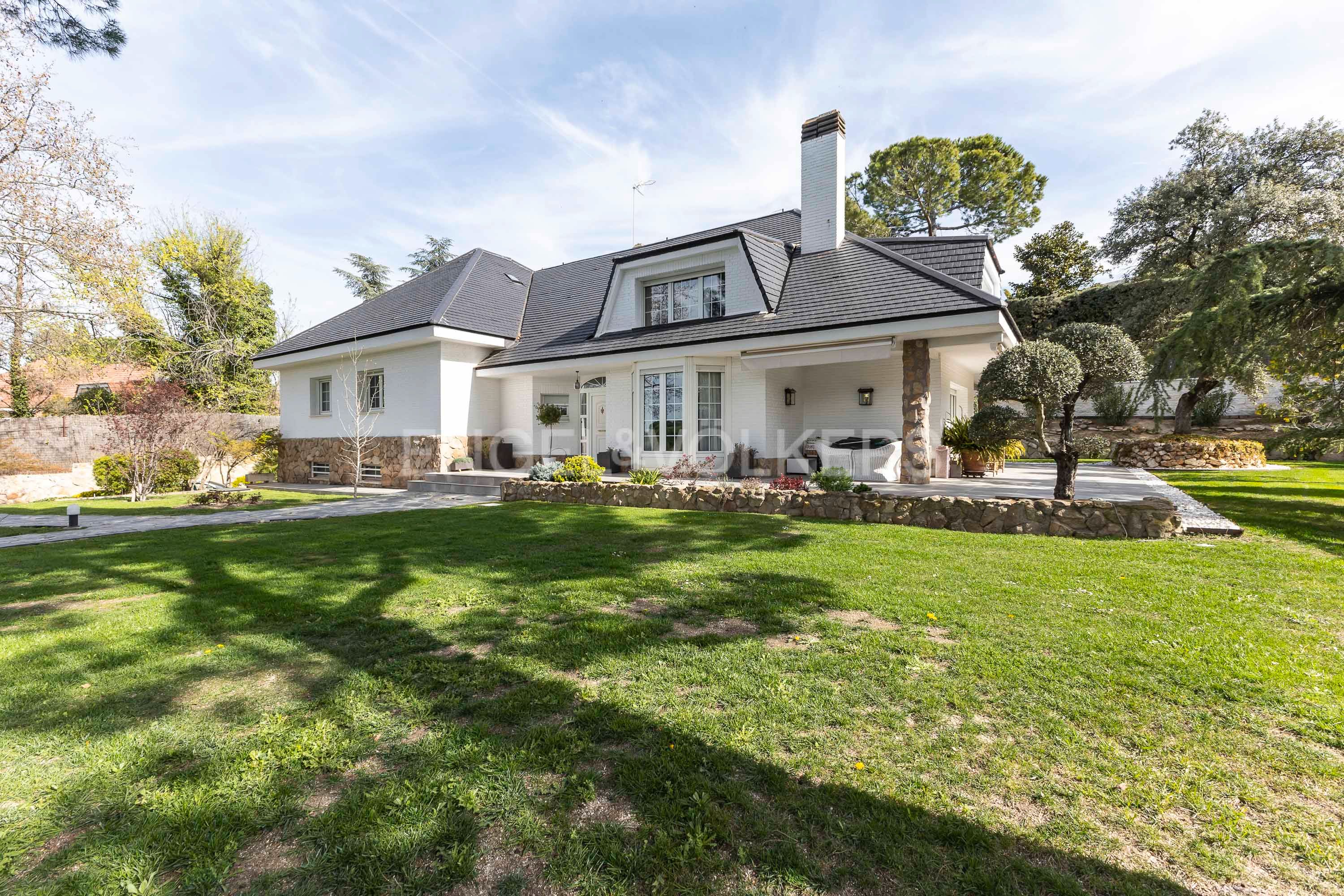 Exterior view of House or chalet to rent in Boadilla del Monte  with Air Conditioner, Heating and Private garden