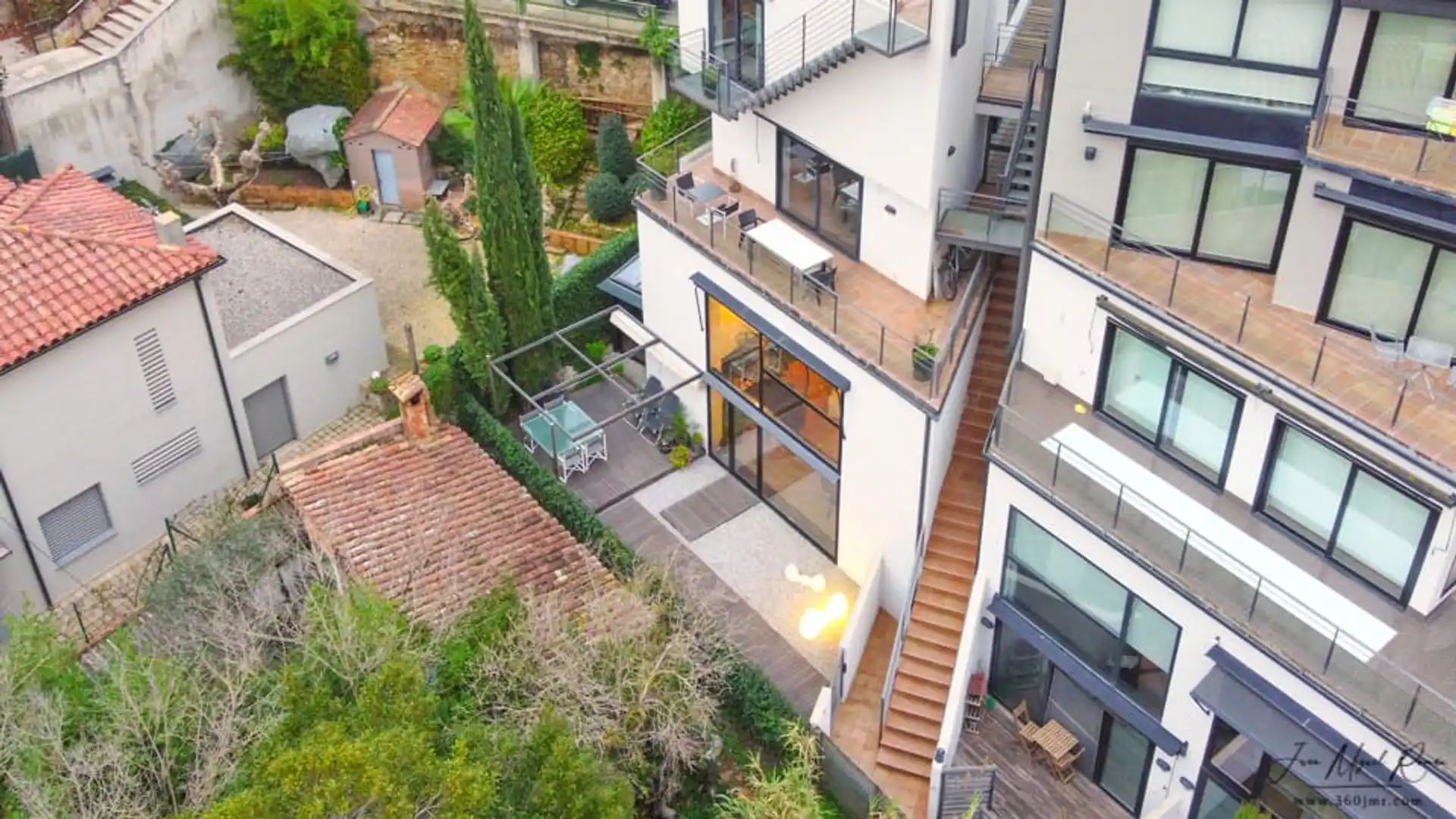 Exterior view of Flat for sale in Girona Capital  with Private garden