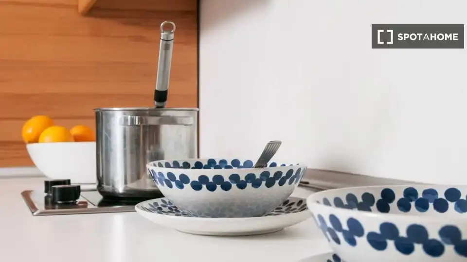 Kitchen of Flat for rent in Madrid  with Air Conditioner, Heating and Furnished