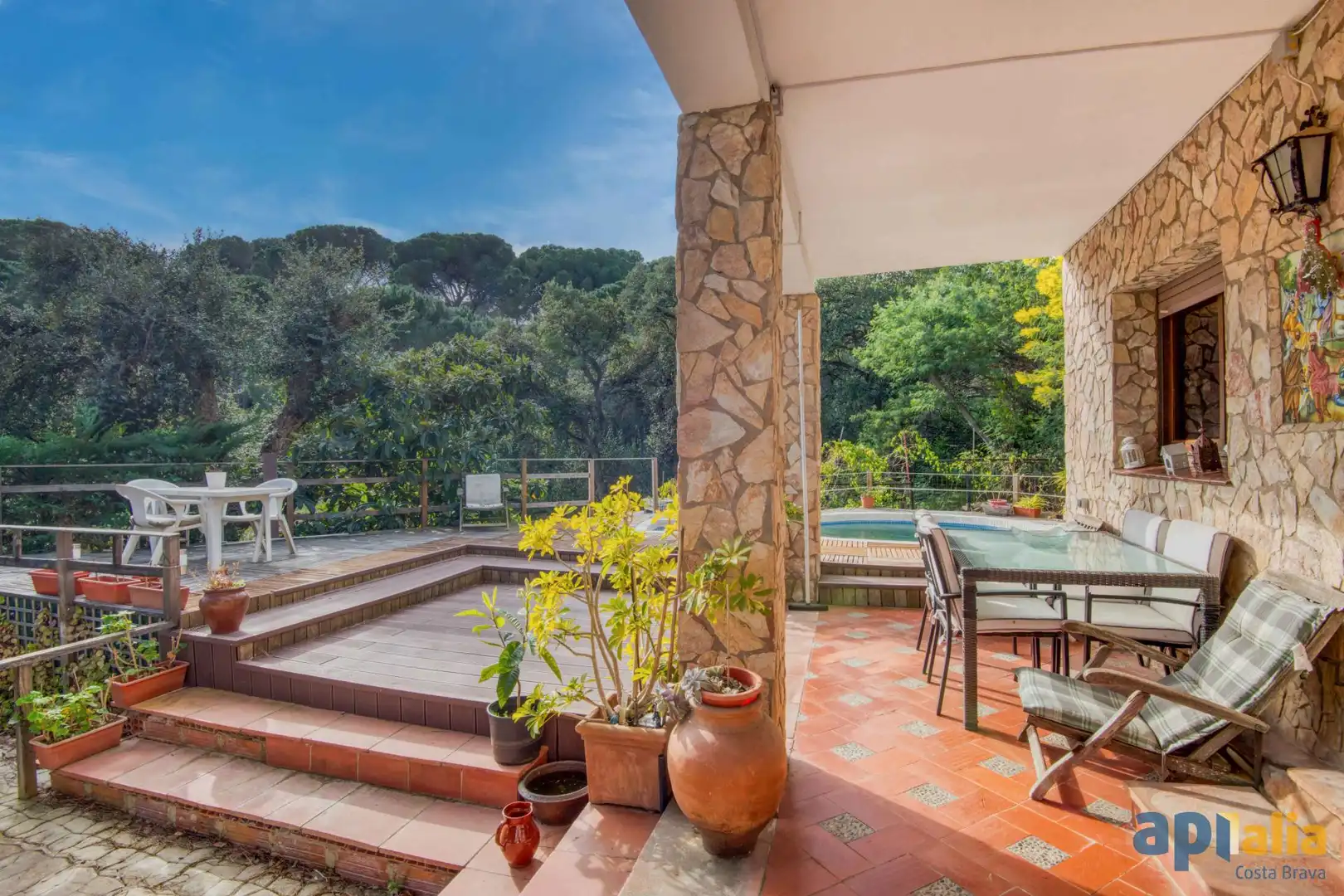 Terrasse von Haus oder Chalet zum Verkauf in Sant Feliu de Guíxols mit Privatgarten, Terrasse und Schwimmbad