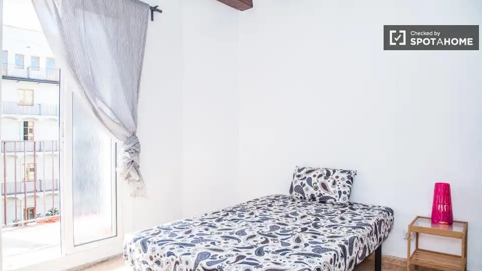Habitación de Piso para compartir en Barcelona con Aire acondicionado, Calefacción y Amueblado