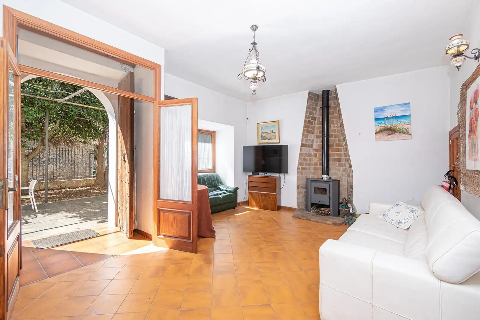 Sala d'estar de Casa o xalet en venda en Sencelles amb Jardí privat, Terrassa i Traster