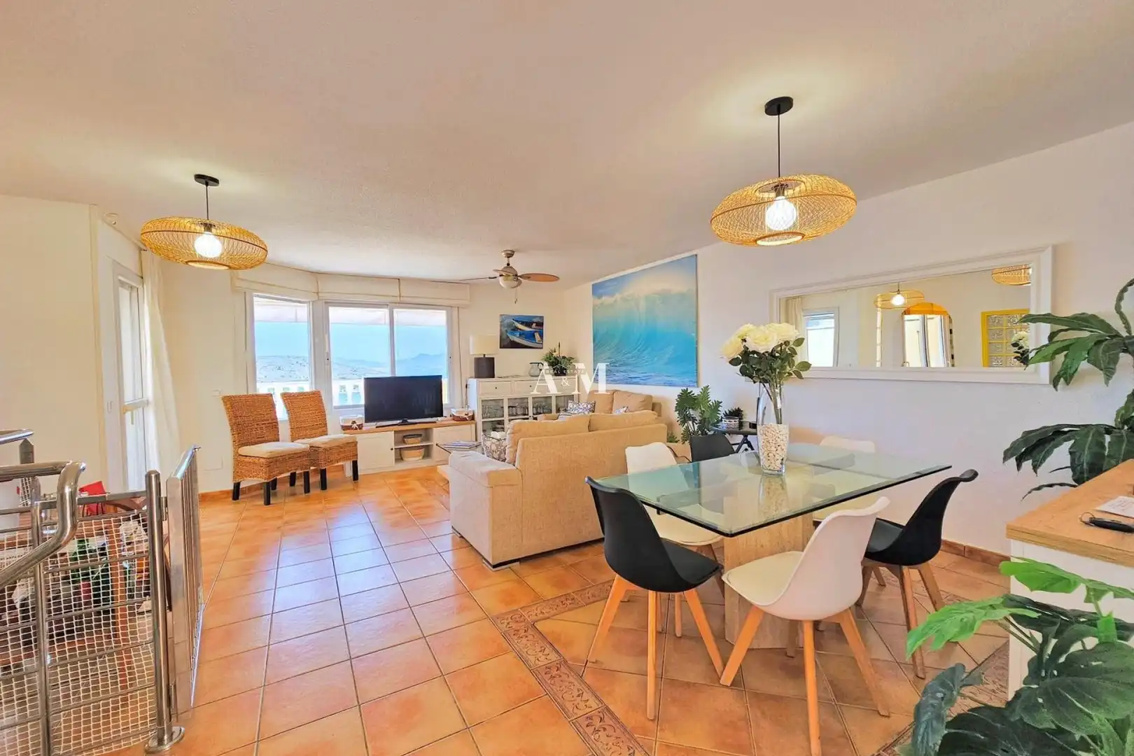 Dining room of Detached homes for rent in La Manga del Mar Menor  with Air Conditioner, Heating and Terrace