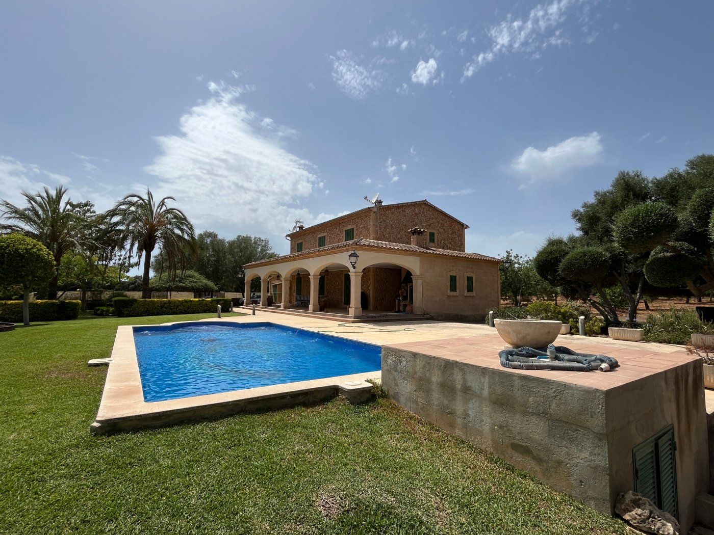 Exterior view of Country house to rent in Algaida  with Air Conditioner, Heating and Private garden