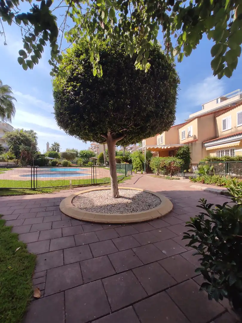 Jardín de Apartamento en venta en Canet d'En Berenguer con Aire acondicionado, Amueblado y Piscina comunitaria