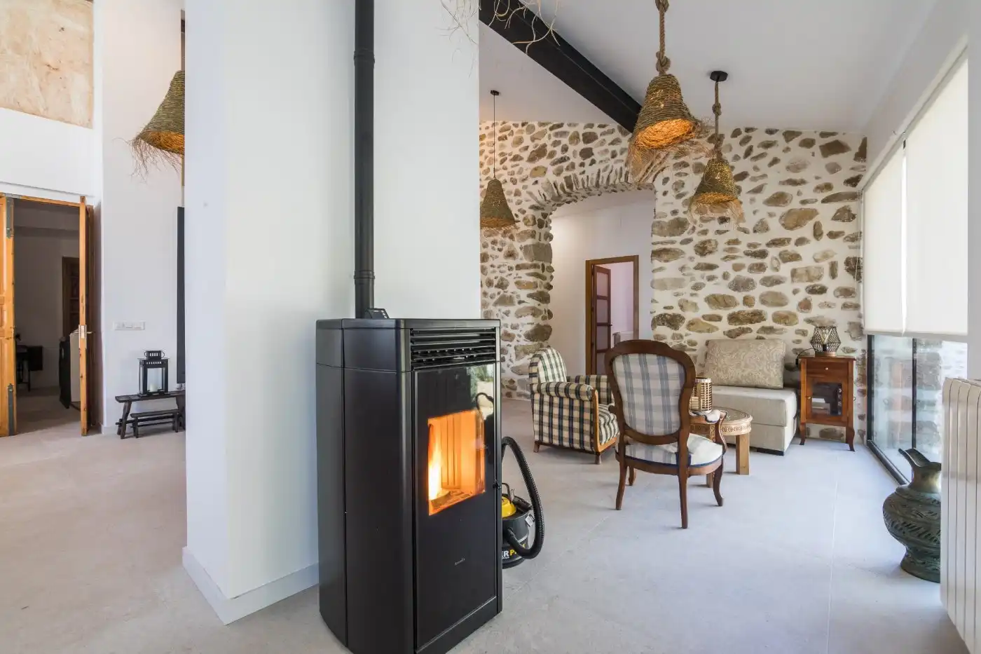 Sala d'estar de Casa o xalet en venda en Cocentaina amb Calefacció, Jardí privat i Terrassa