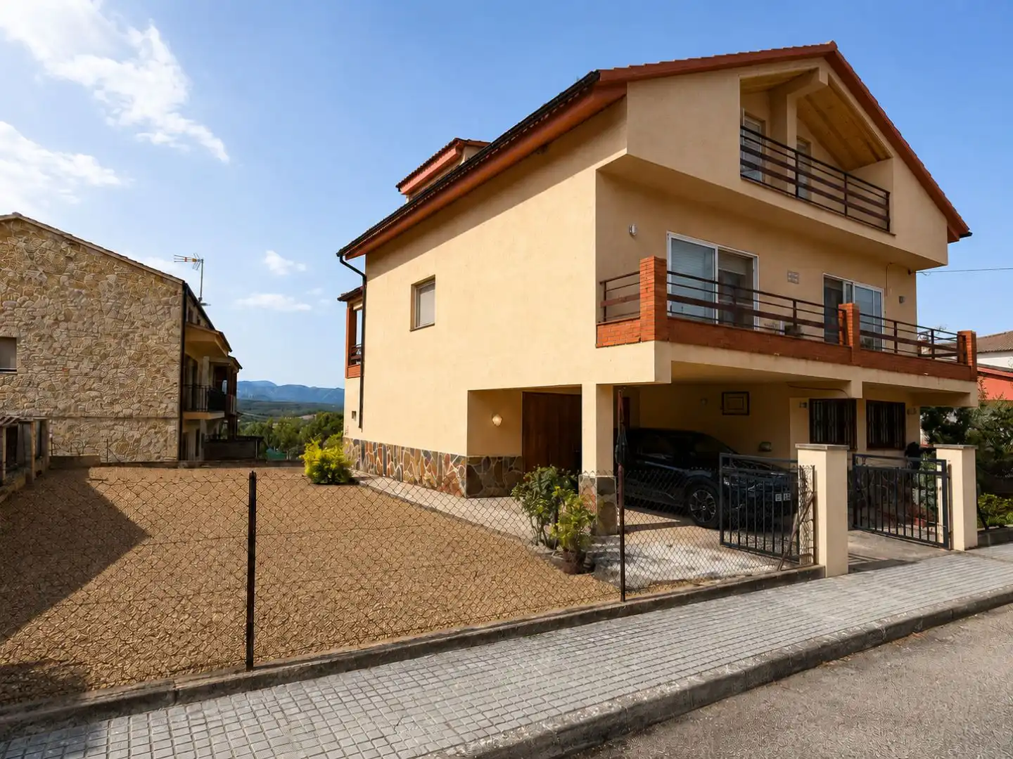 Exterior view of Houses for sale in Horta de Sant Joan  with Air Conditioner, Terrace and Swimming Pool