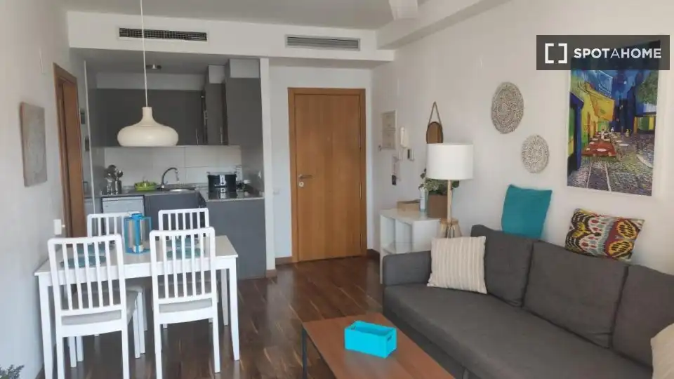 Sala de estar de Piso de alquiler en Oliva con Aire acondicionado, Calefacción y Amueblado