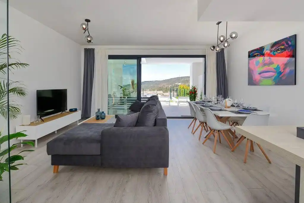 Living room of Detached homes for sale in Manilva  with Air Conditioner, Private garden and Terrace