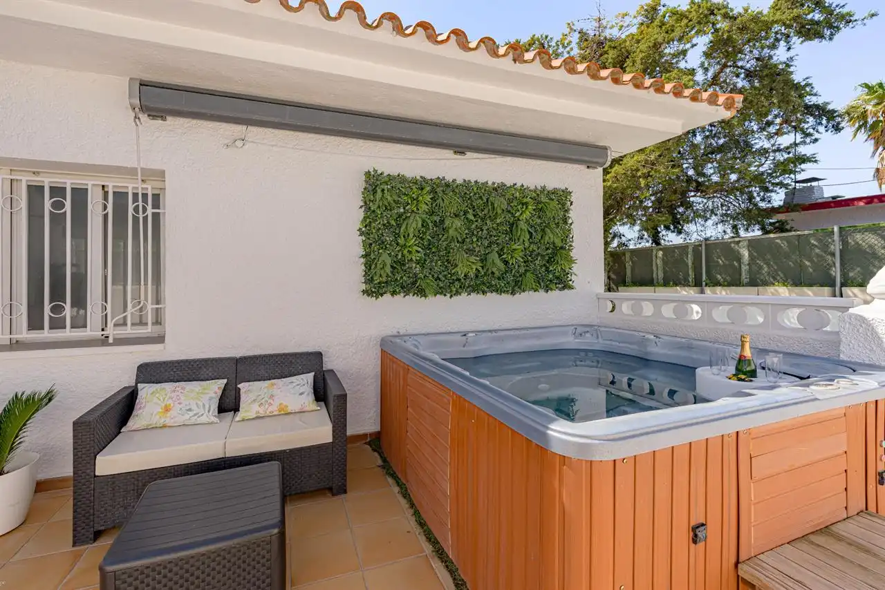 Terraza de Casa o chalet en venta en La Nucia con Aire acondicionado, Jardín privado y Piscina