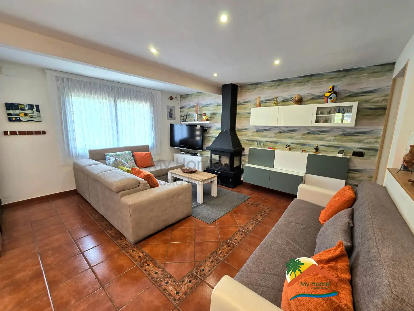 Sala de estar de Casa o chalet en venta en Maçanet de la Selva con Jardín privado, Terraza y Trastero