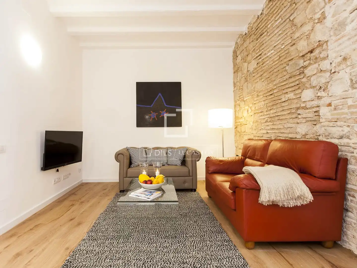 Sala de estar de Piso en venta en Barcelona con Aire acondicionado, Amueblado y Balcón