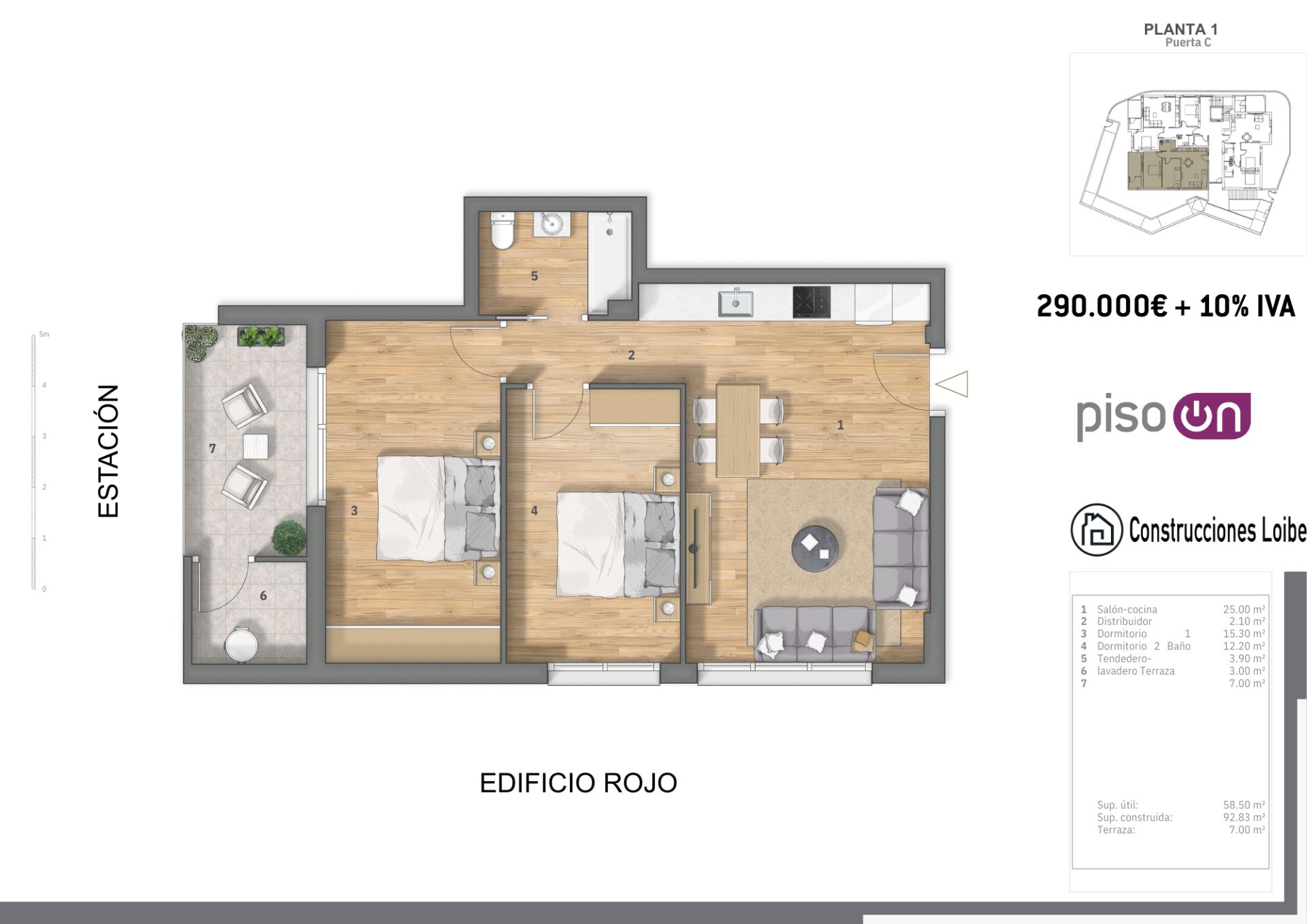 Piso en venta en Amorebieta-Etxano con Calefacción, Terraza y Balcón