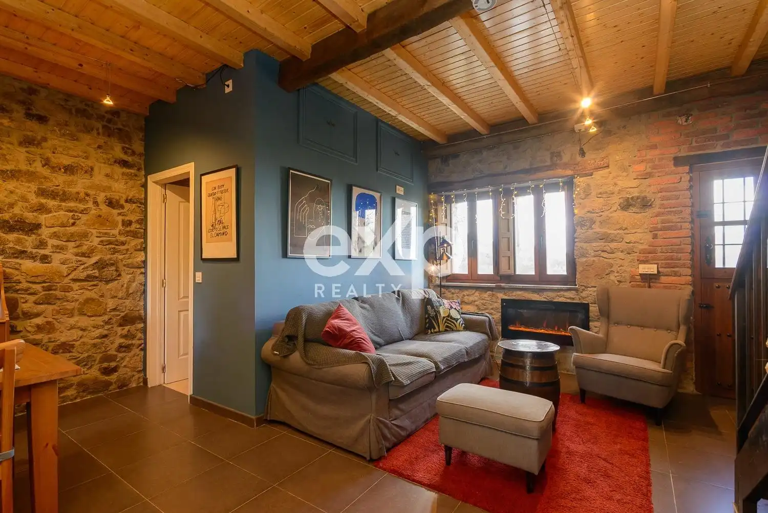 Sala de estar de Finca rústica en venta en Riosa con Calefacción, Jardín privado y Parquet