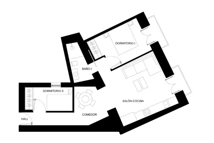 Flat for rent in Barcelona  with Air Conditioner, Heating and Private garden