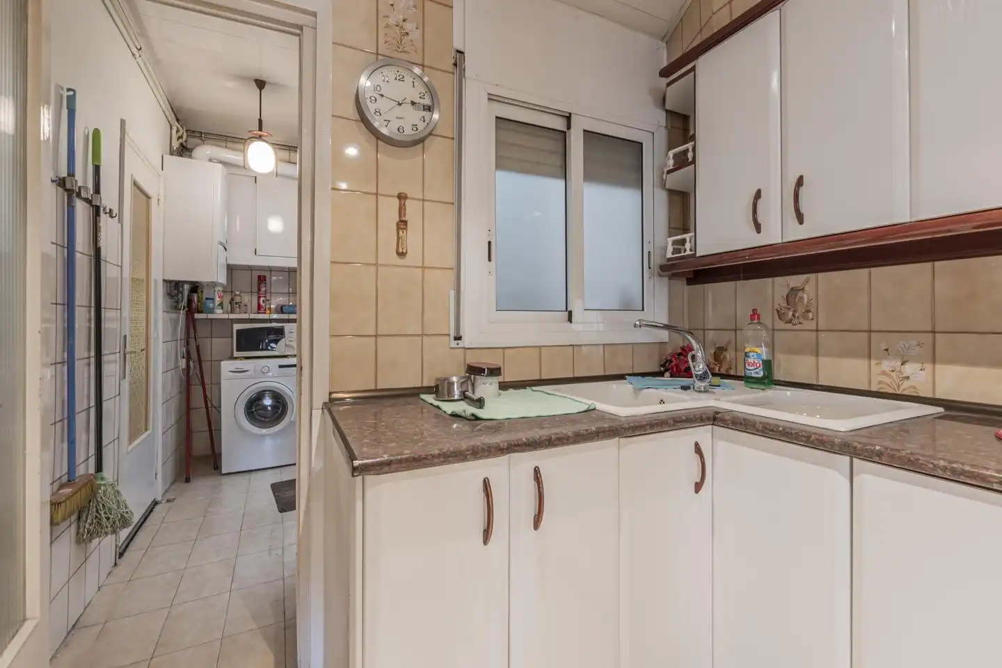 Kitchen of Flat for sale in Terrassa  with Terrace and Balcony