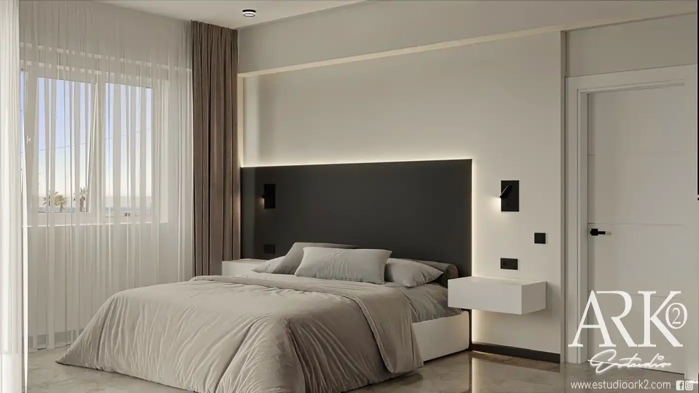 Schlafzimmer von Wohnungen zum Verkauf in Gandia mit Klimaanlage, Terrasse und Möbliert