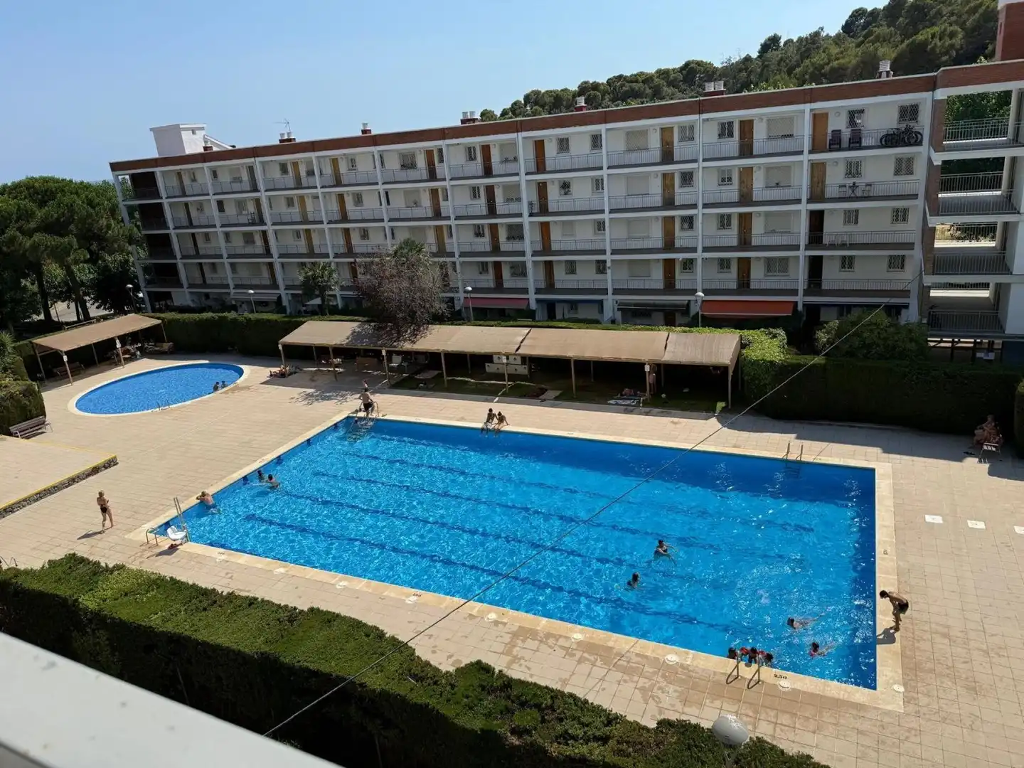 Swimming pool of Flat for sale in Santa Susanna  with Heating, Terrace and Balcony
