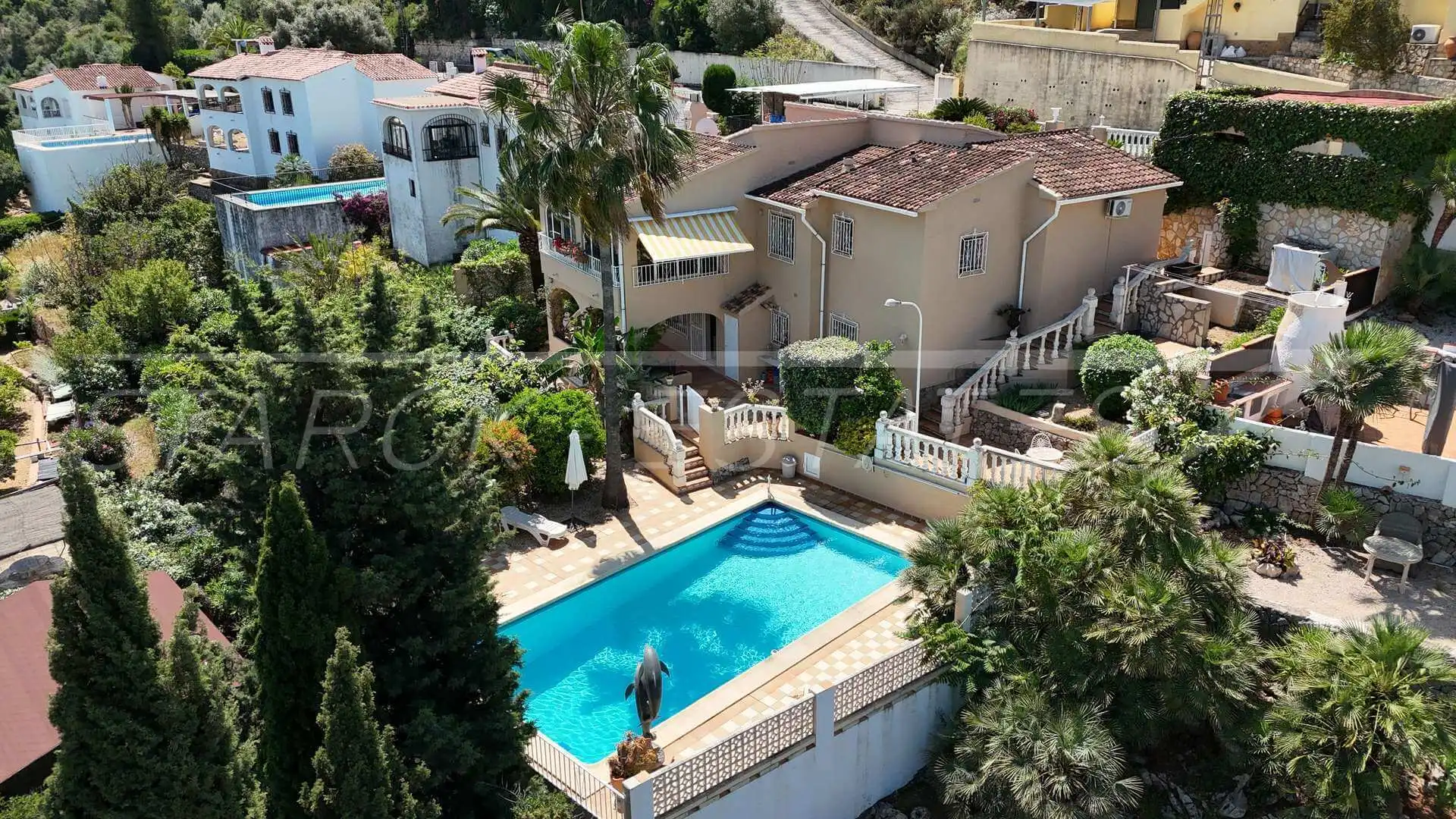 Vista exterior de Casa o xalet en venda en Benidoleig amb Aire condicionat i Piscina