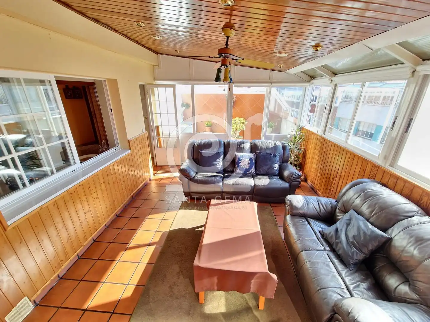 Living room of Flat for sale in A Coruña Capital   with Heating, Terrace and Furnished
