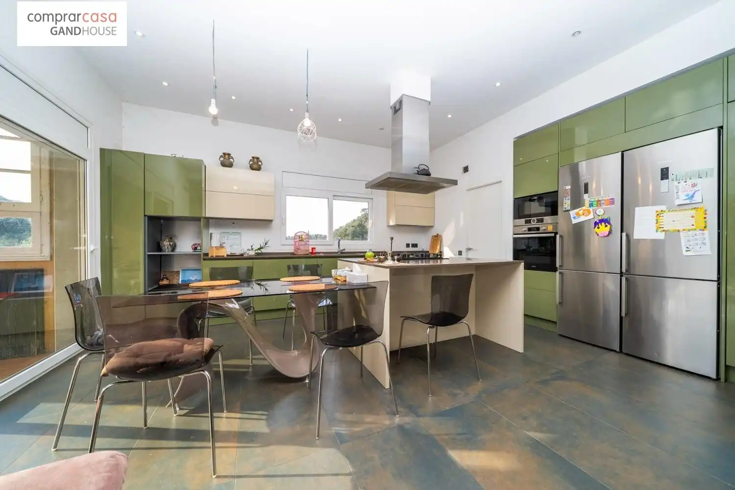 Cocina de Finca rústica en venta en Caldes de Malavella con Aire acondicionado, Calefacción y Jardín privado