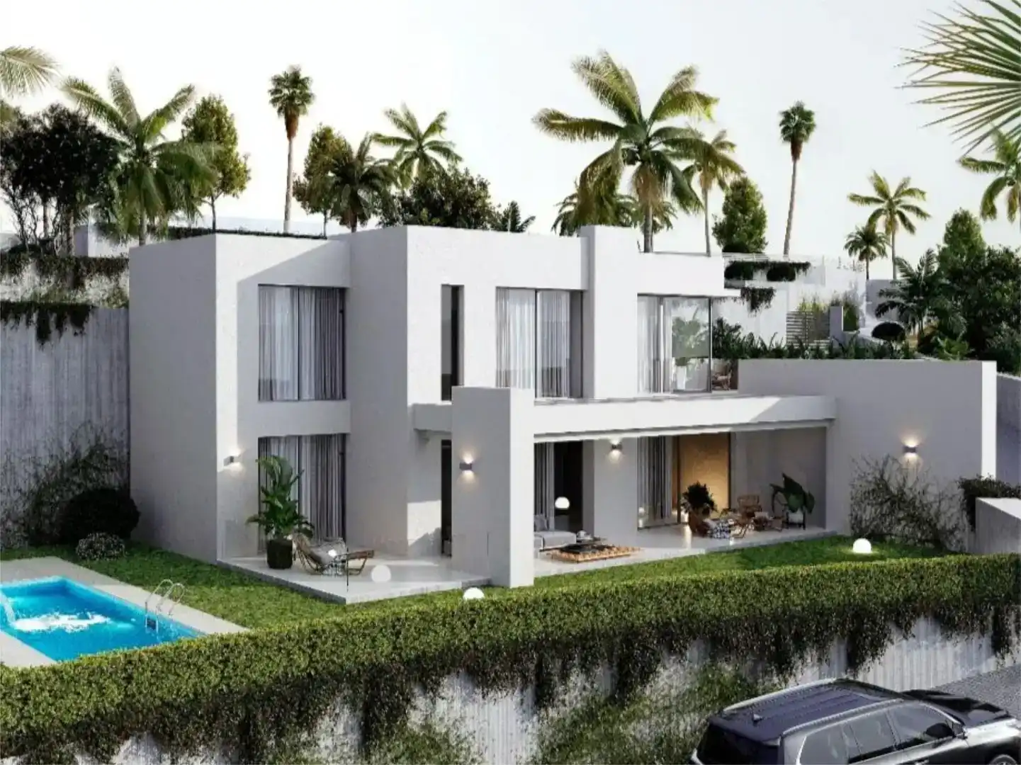 Exterior view of Houses for sale in Marbella  with Air Conditioner, Swimming Pool and Balcony
