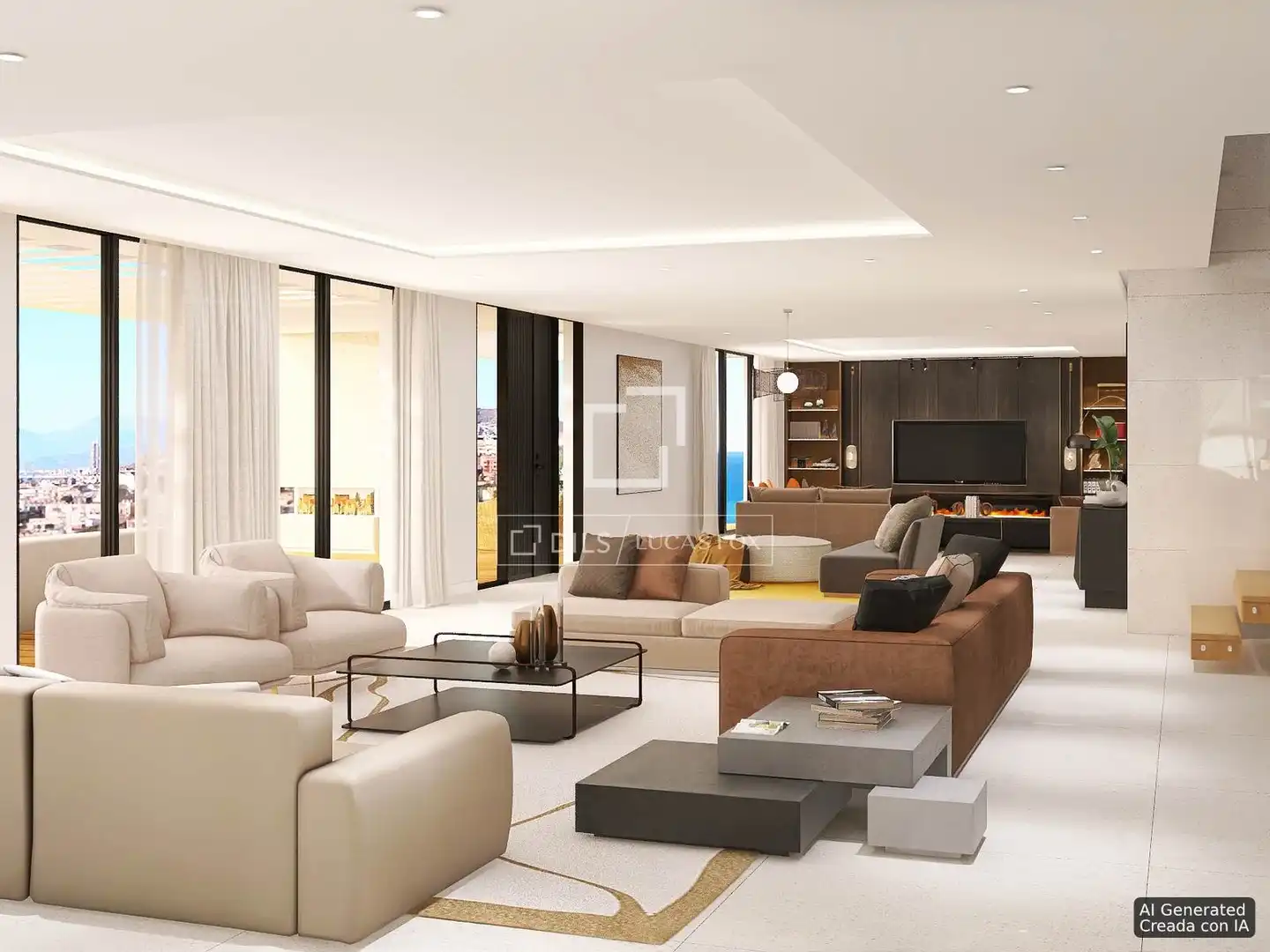 Sala de estar de Casa o chalet en venta en Rincón de la Victoria con Aire acondicionado, Jardín privado y Piscina