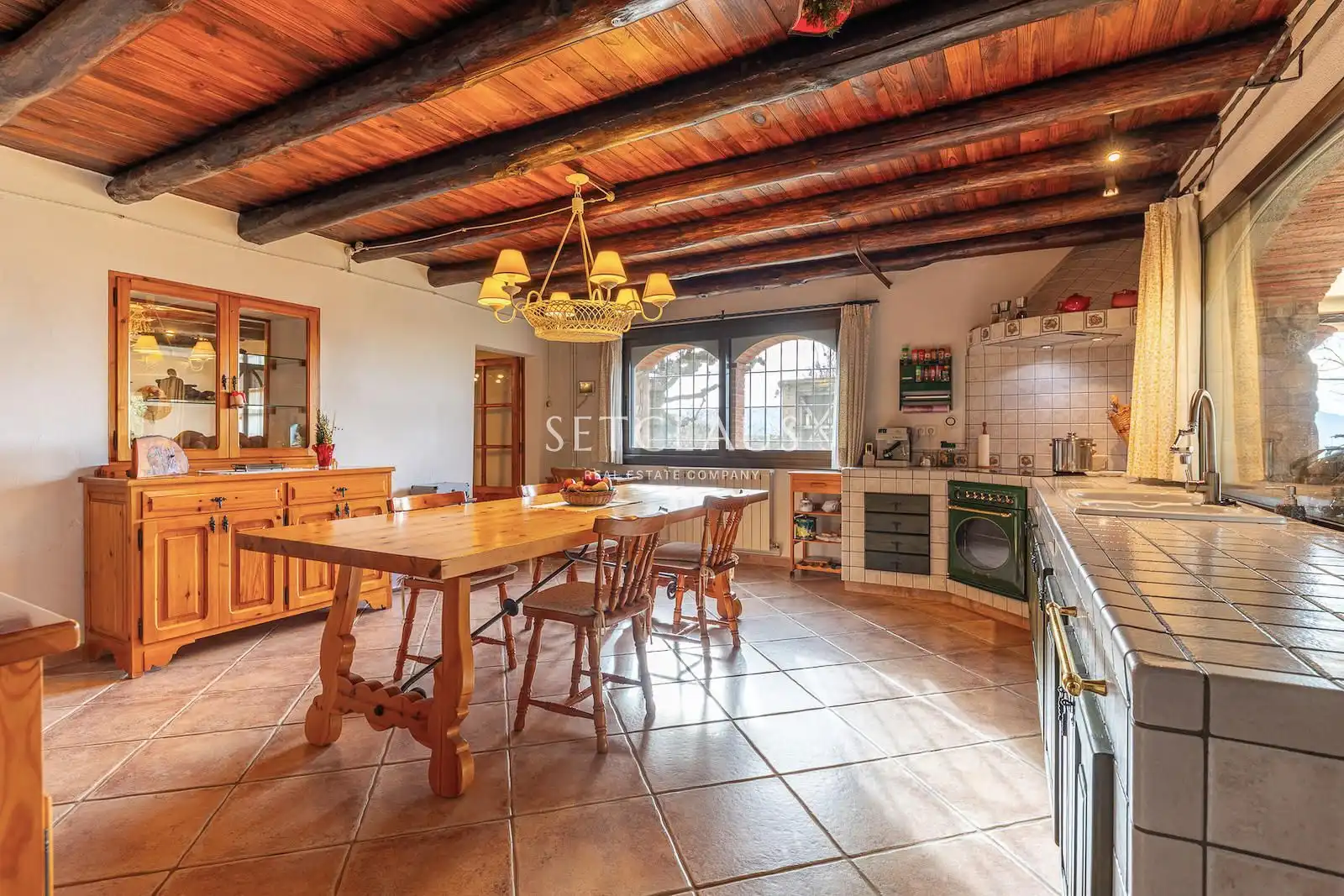Cuina de Finca rústica en venda en Sant Feliu de Buixalleu amb Aire condicionat, Calefacció i Terrassa