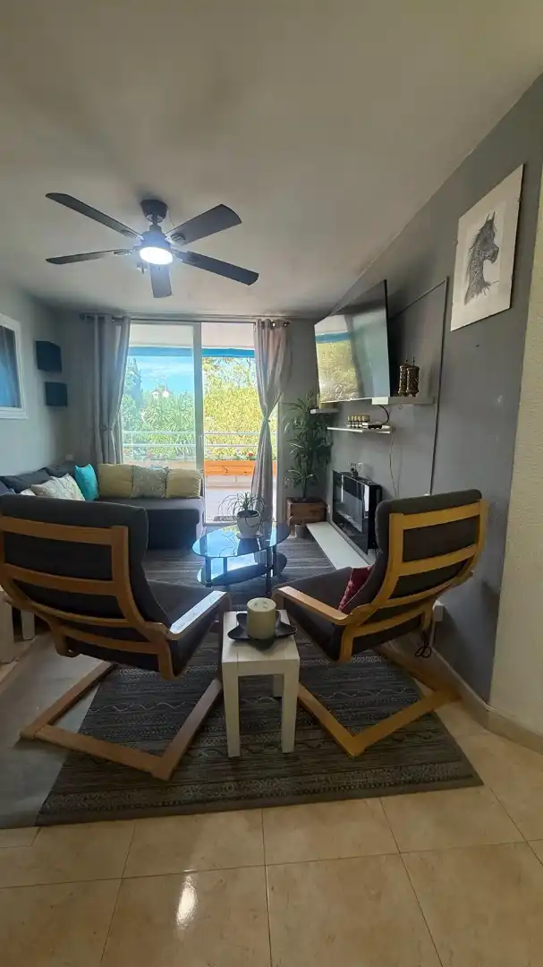 Sala de estar de Apartamento en venta en Sant Antoni de Portmany con Aire acondicionado, Terraza y Amueblado