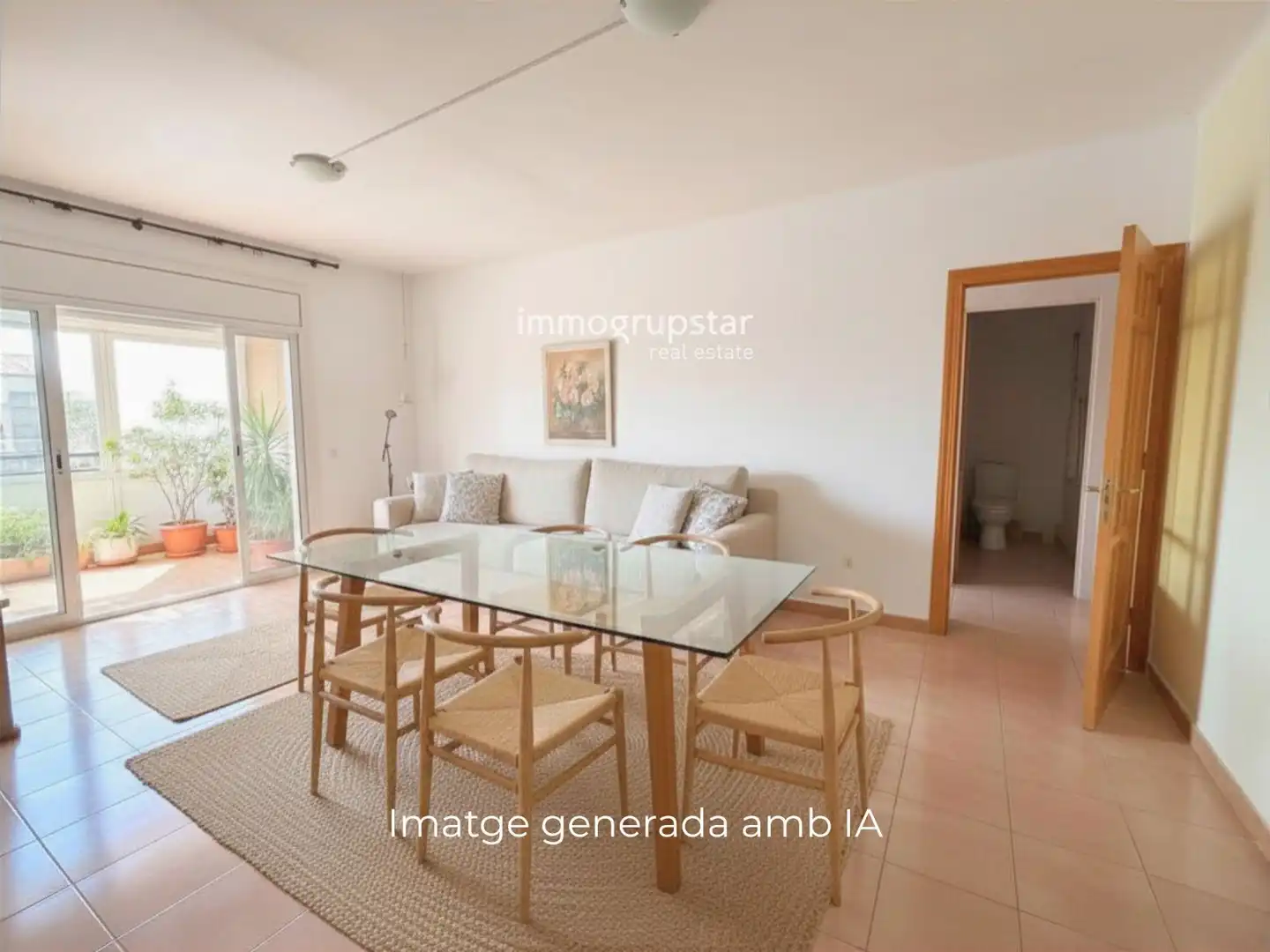 Sala d'estar de Pis en venda en Calonge i Sant Antoni amb Calefacció, Moblat i Rentadora