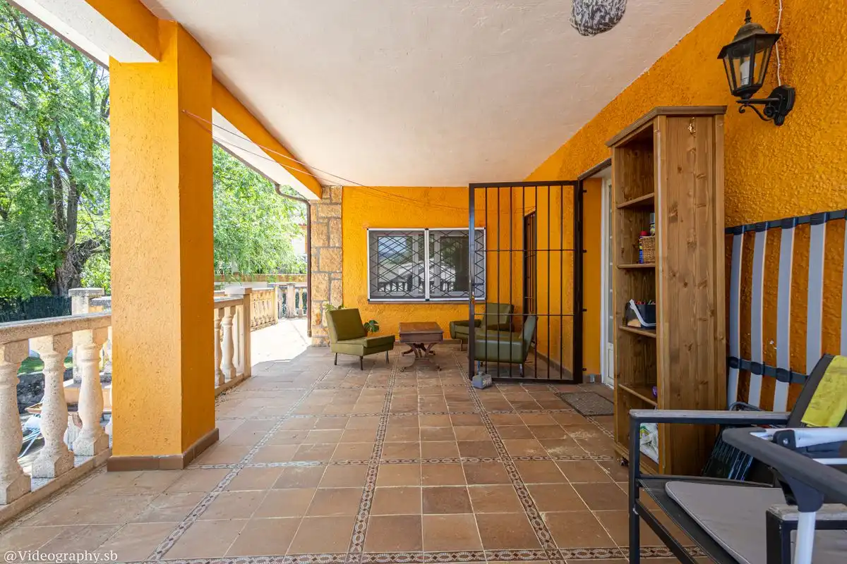 Terrassa de Casa o xalet en venda en Guadarrama amb Calefacció, Jardí privat i Piscina