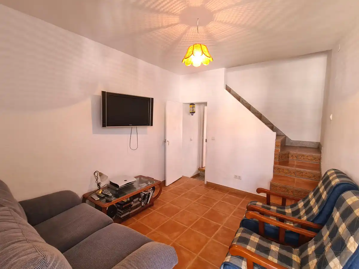 Sala d'estar de Casa o xalet en venda en Cómpeta amb Terrassa i Moblat