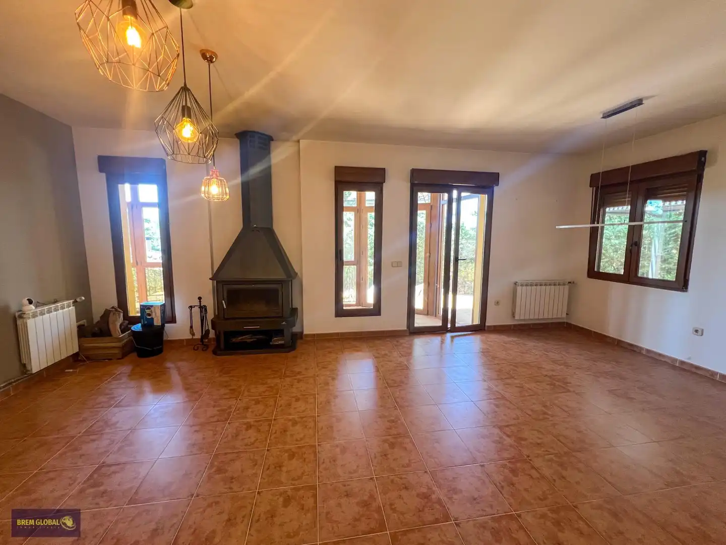 Sala d'estar de Casa o xalet en venda en El Berrueco amb Calefacció, Jardí privat i Alarma