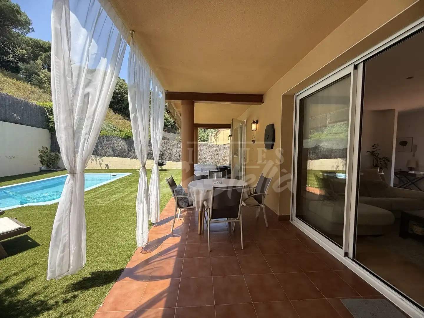 Terrassa de Casa o xalet en venda en Sant Iscle de Vallalta amb Calefacció, Jardí privat i Terrassa
