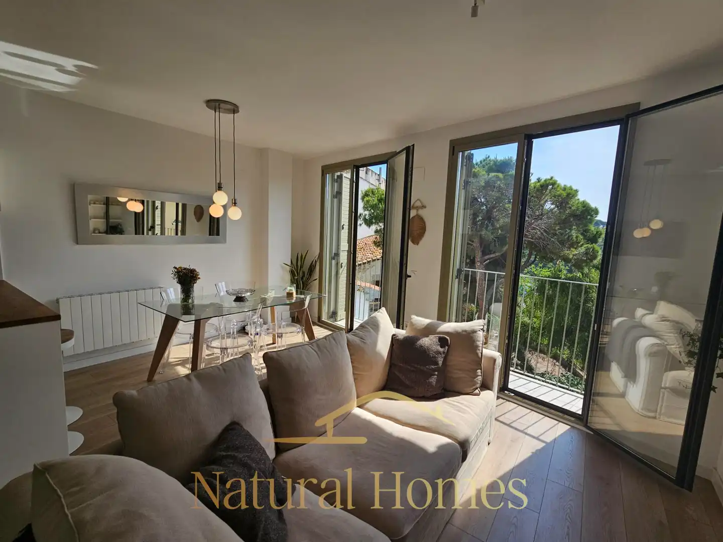 Balcony of Duplexes for rent in Caldes d'Estrac  with Air Conditioner, Terrace and Furnished