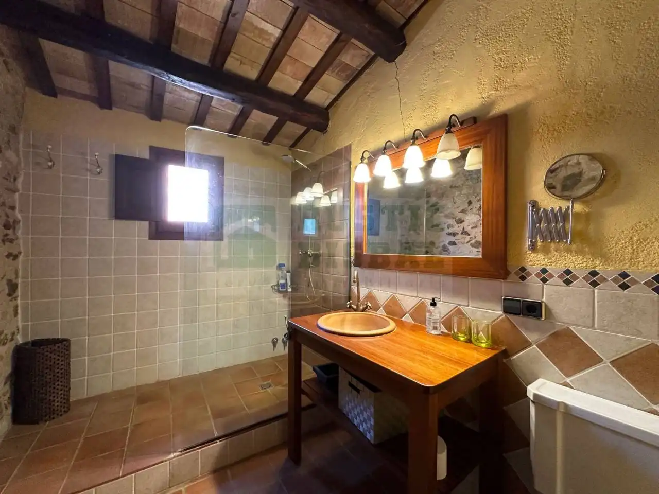Bathroom of Country homes for rent in Cruïlles, Monells I Sant Sadurní de L'Heura  with Heating, Terrace and Furnished